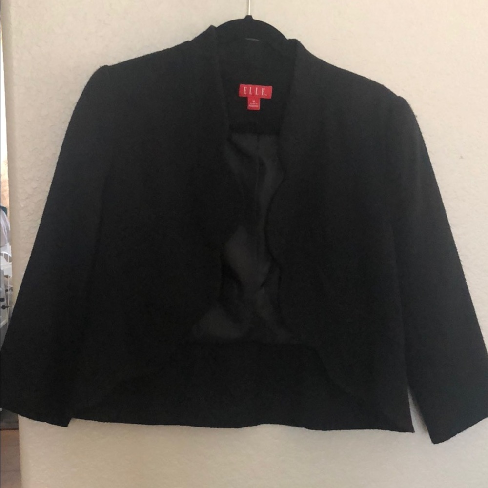 Elle Textured Open Front Jacket
